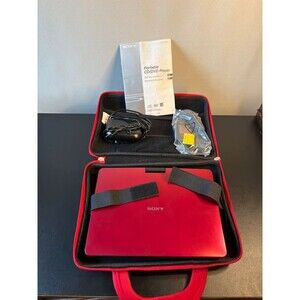 Sony DVP FX930 Portable DVD Player Hard Case Cables Manual Powers On